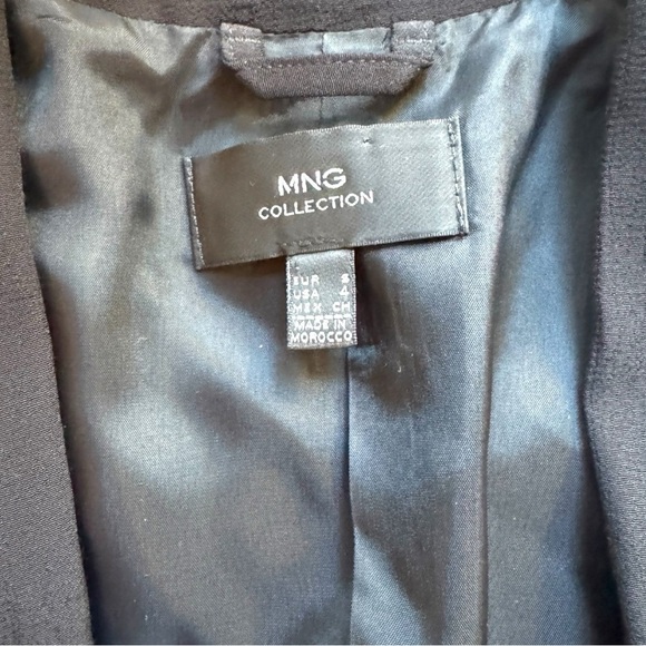 MANGO MNG Collection Black & White Open Blazer - Size 4 - Picture 11 of 14